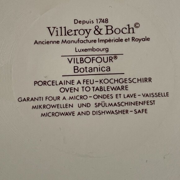 Villeroy & Boch Vilbofour Botanica 8" Souffle Baking Dish Porcelain Luxembourg - Picture 8 of 8